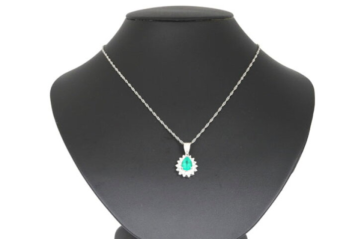 楽天市場】【中古】エメラルド ダイヤモンド ネックレス E2.38ct D1 