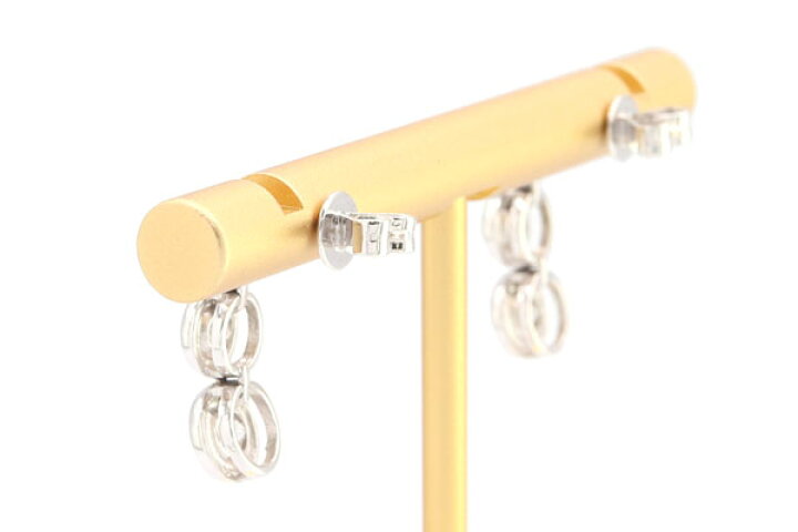 楽天市場】ダイヤモンド ピアス スリーストーン D1.00ct 750WG 中古  
