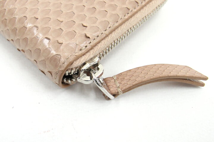 楽天市場】トッズ ラウンドファスナー長財布 ピンクベージュ パイソン  