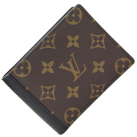 ルイヴィトン 二つ折り財布 モノグラムマカサー ポルトフォイユ ミンドロ M60411 中古 メンズ 財布 コンパクトウォレット LOUIS VUITTON
