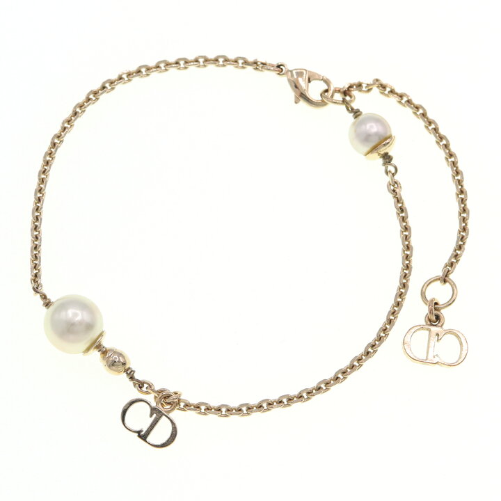 楽天市場】ディオール ブレスレット ゴールド メタル レジンパール  