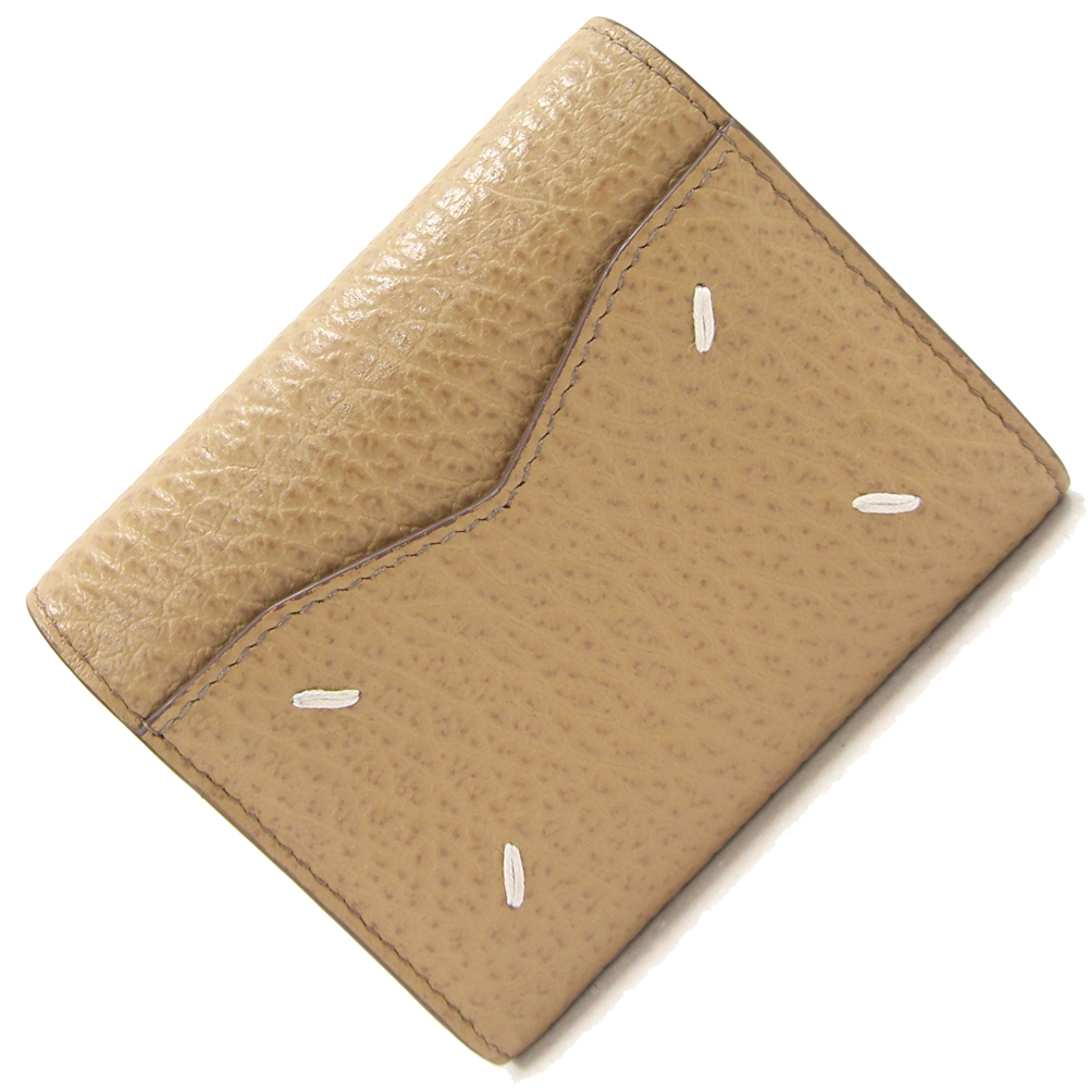 楽天市場】メゾンマルジェラ 三つ折り財布 S56UI0136 キャメル レザー