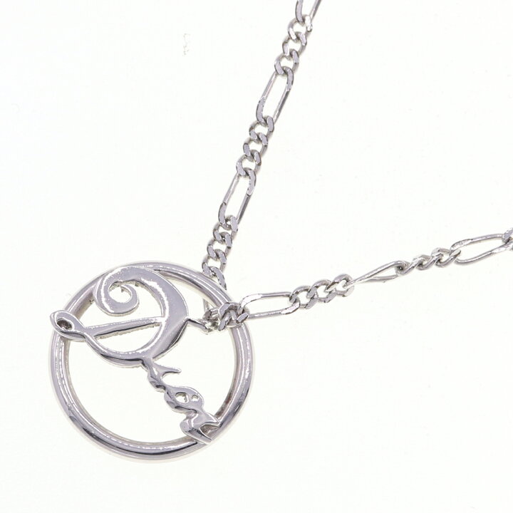 楽天市場】ディオール ネックレス ロゴ サークル シルバー メタル 中古  