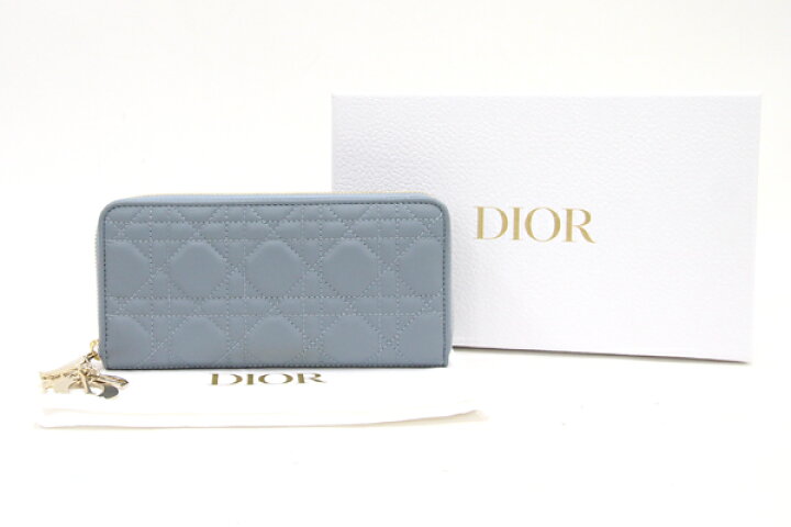 楽天市場】ディオール ラウンドファスナー長財布 LADY DIOR VOYAGEUR 