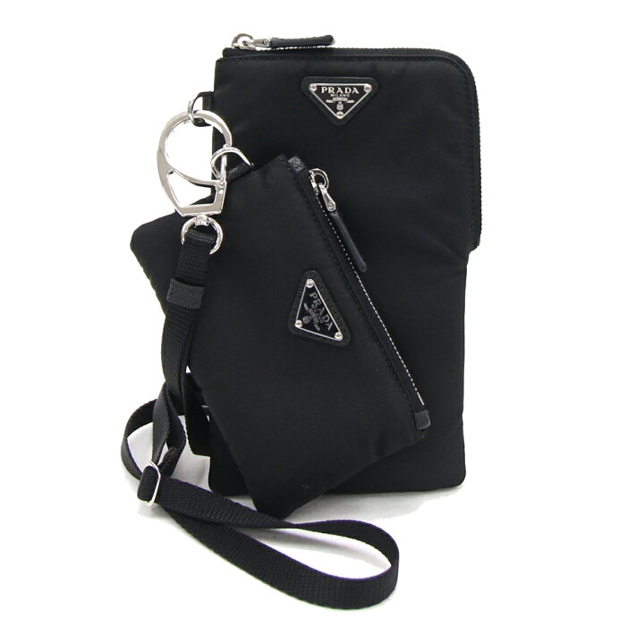 PRADA プラダ 2TT091 トライアングルプレート ネックストラップ 携帯 