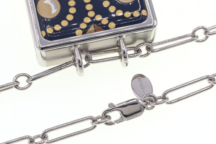 楽天市場】エルメス ネックレス ボワット ア レーブ シルバー ネイビー  