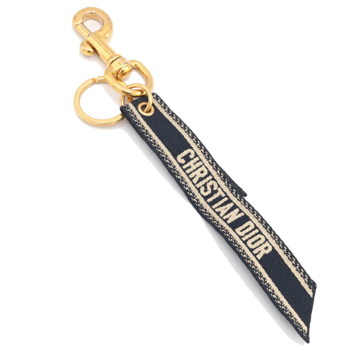 楽天市場】ディオール キーホルダー ネイビー キャンバス 中古 ロゴ 