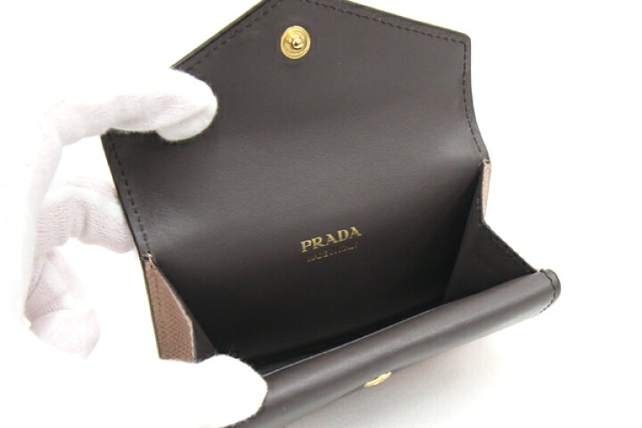 楽天市場】プラダ 名刺入れ 1MC065 ベージュ ブラウン系 レザー 中古  