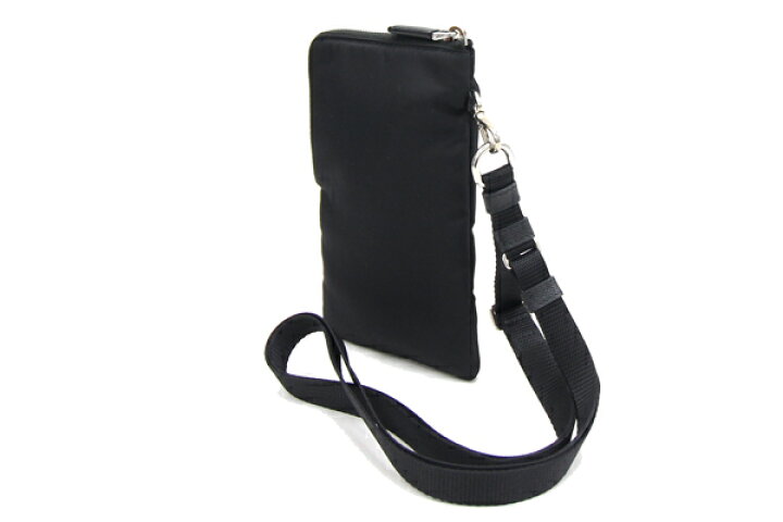 楽天市場】プラダ ネックポーチ 2TT091 ブラック ナイロン レザー 中古  