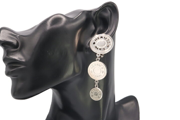 楽天市場】エルメス イヤリング セリエ 3連 シルバー メタル 中古  