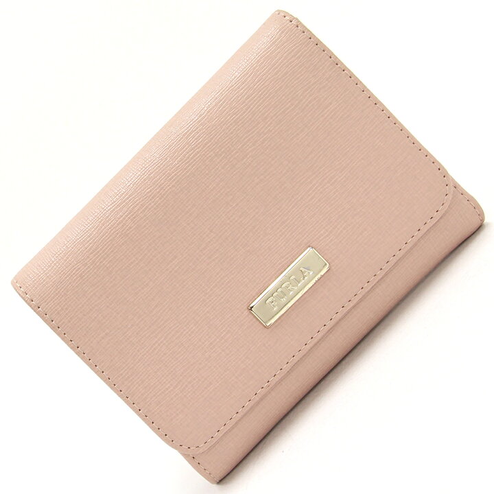 楽天市場】フルラ 三つ折り財布 ピンクベージュ レザー 中古  