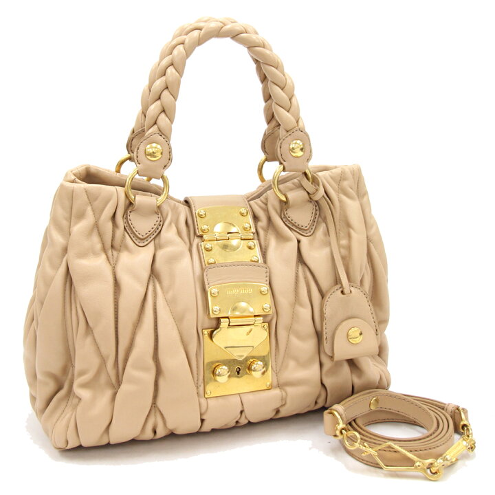 楽天市場】□ミュウミュウ 2WAYハンドバッグ マテラッセ RN0473  