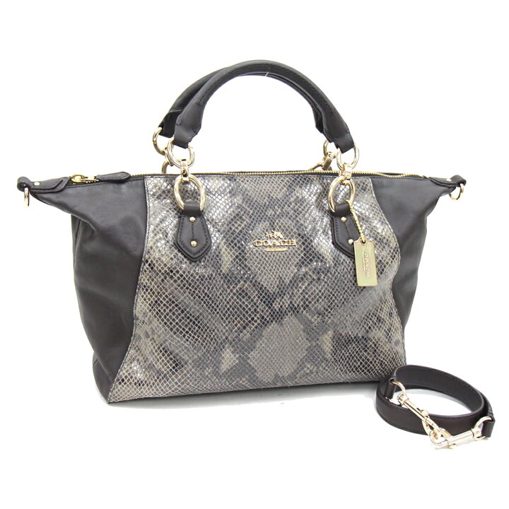 楽天市場】コーチ 2WAYハンドバッグ F33805 ダークブラウングレー系  