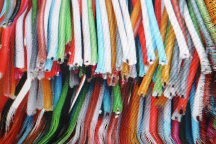 楽天市場】シャネル 大判ストール ホワイト マルチカラー シルク100  