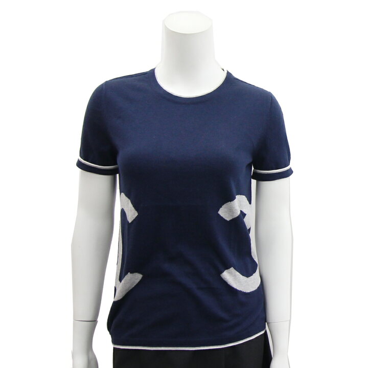 楽天市場】シャネル レディーストップス ネイビー コットン カシミヤ  