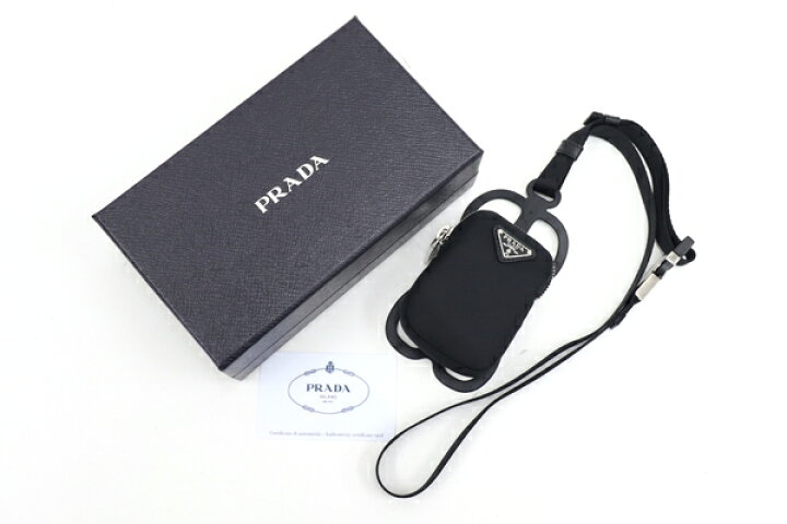 プラダ Re nylon ポーチ付き スマートフォンホルダー ナイロン ラバー  
