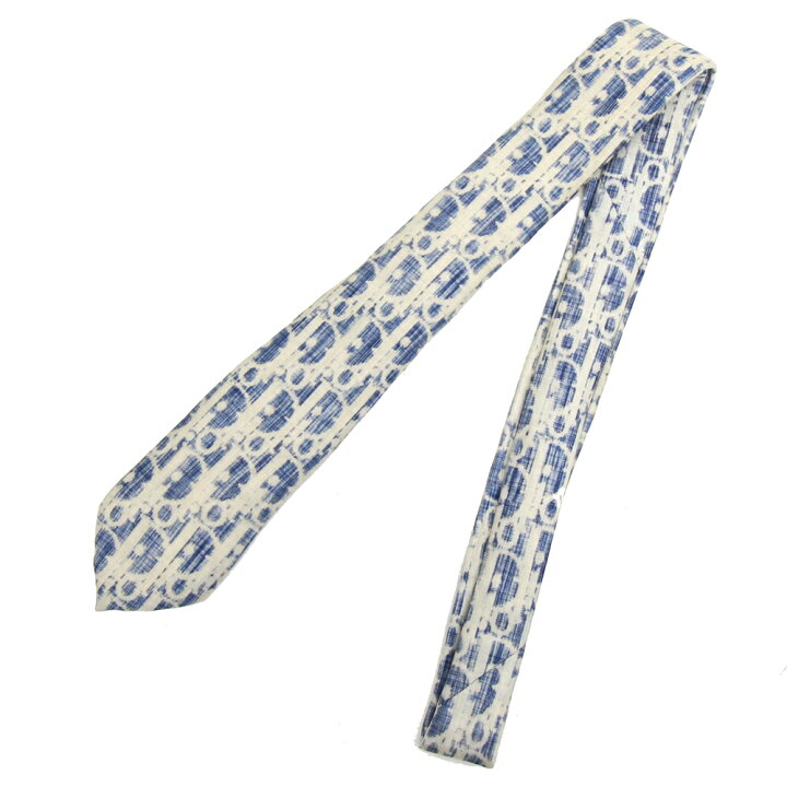 楽天市場】ディオール ネクタイ オブリーク アイボリー ブルー シルク  