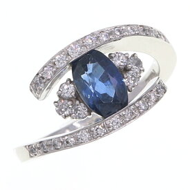 サファイア ダイヤモンド リング S1.07ct D0.303ct Pt900 11号 中古 アクセサリー ジュエリー 宝石 ストーン 指輪 レディース 女性 婦人 Sphere Diamond