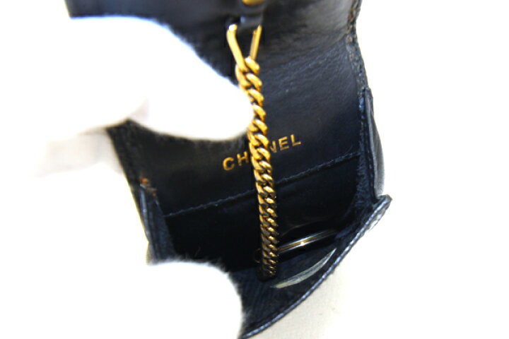 楽天市場】シャネル キーリング付ポーチ ココマーク ブラック キャビア  