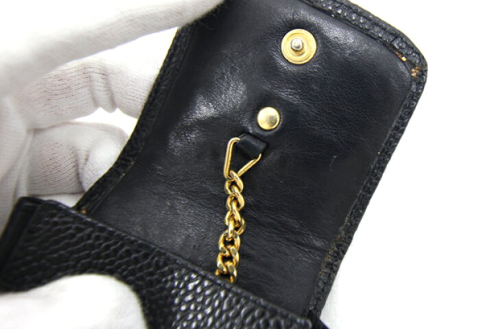 楽天市場】シャネル キーリング付ポーチ ココマーク ブラック キャビア  