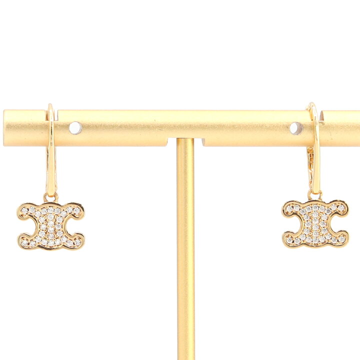 楽天市場】セリーヌ ピアス トリオンフ ラインストーンピアス  