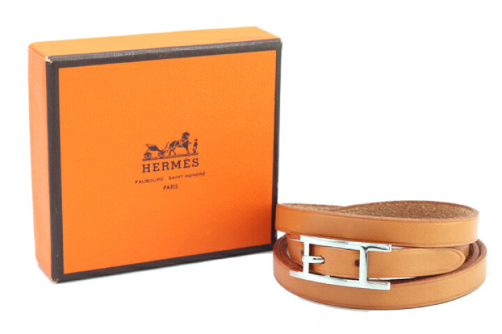 楽天市場】エルメス ブレスレット アピIII ブラウン シルバー金具  