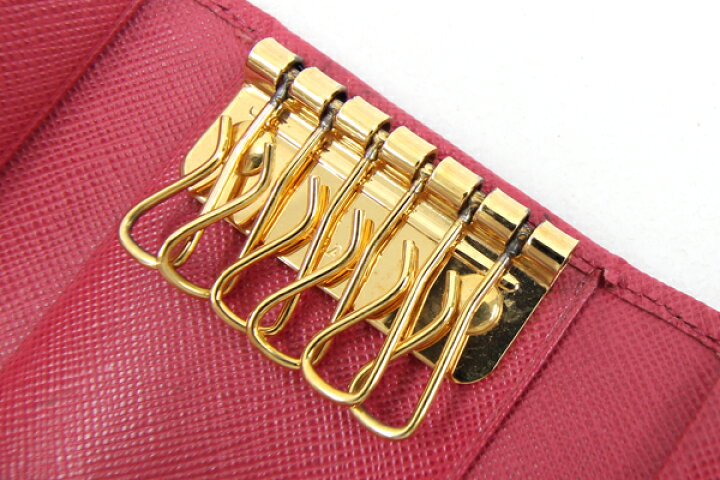 楽天市場】プラダ 6連キーケース 1PG222 ピンク レザー 中古 6連 鍵  