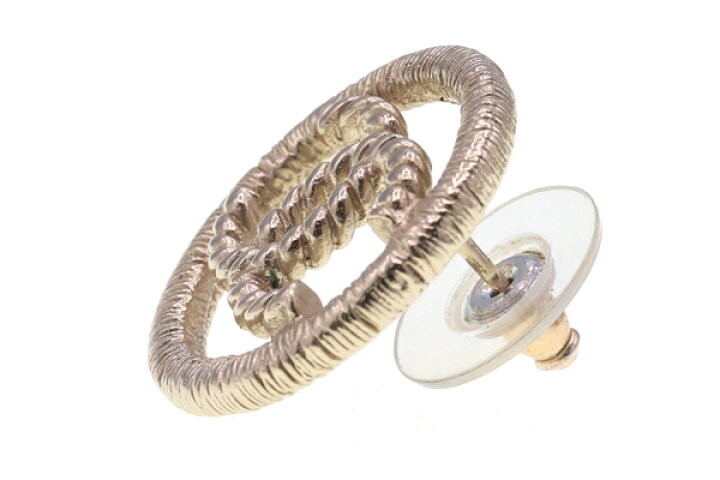 楽天市場】シャネル 片耳ピアス シャンパンゴールド メタル 2016年  