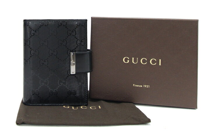 楽天市場】グッチ 手帳カバー GGインプリメ 115240 ブラック PVC  