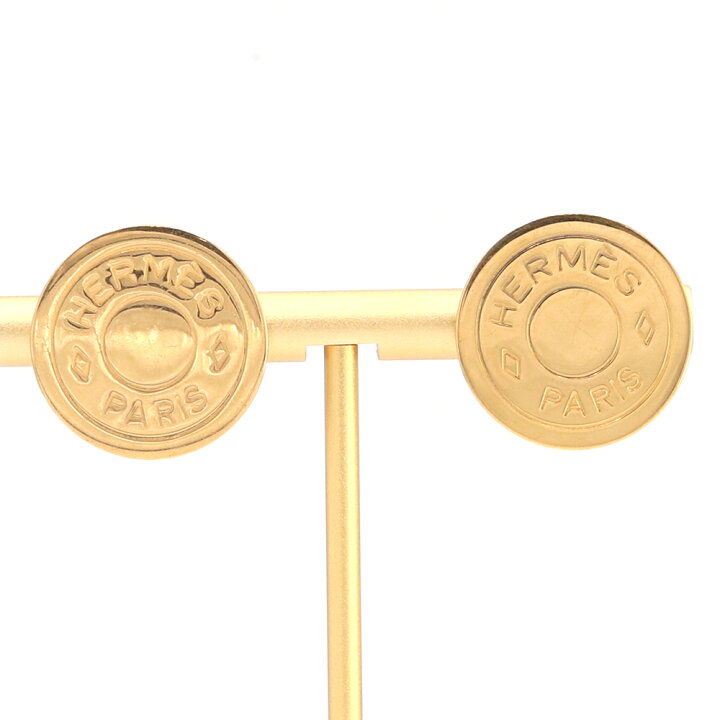 楽天市場】エルメス イヤリング セリエ ゴールド メタル 中古 イヤー  