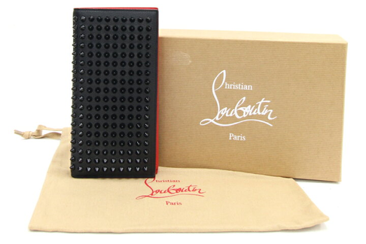 楽天市場】ルブタン 二つ折り長財布 ナクソス 3165049 ブラック レッド  