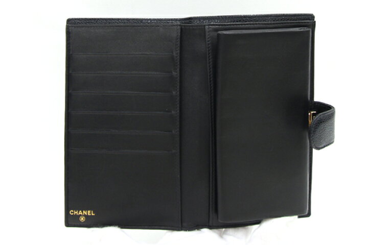 楽天市場】シャネル 二つ折りがま口長財布 ココマーク A13498 ブラック  