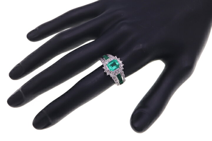楽天市場】エメラルド ダイヤモンド リング E1.09ct E0.65ct D0.53ct 