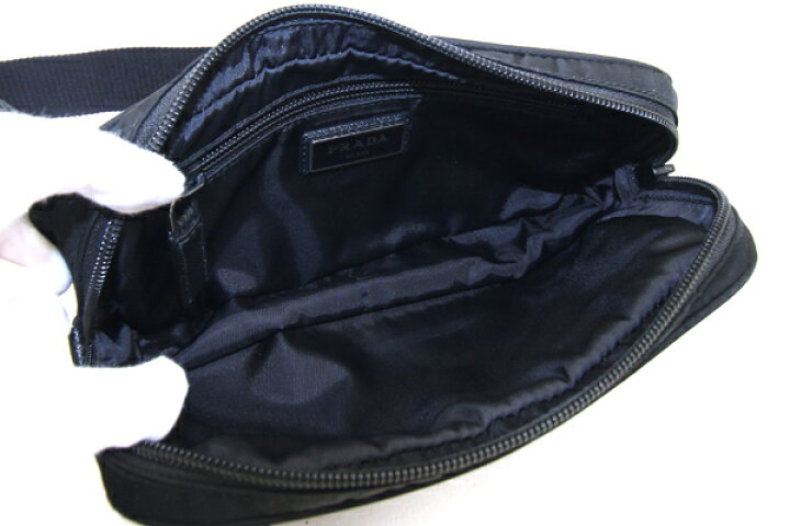 楽天市場】【中古】 プラダ ベルトバッグ 2VL977 ブラック ナイロン  