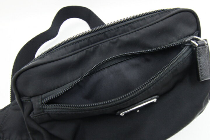 楽天市場】【中古】 プラダ ベルトバッグ 2VL977 ブラック ナイロン  