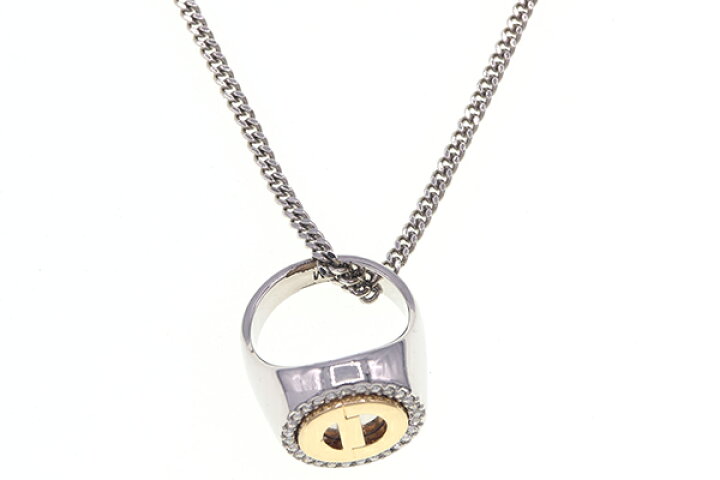 楽天市場】ディオール ネックレス リング シルバー ゴールド メタル  