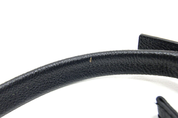 ラシット ワンショルダーバッグ ブルー ブラック ナイロン レザー 中古 