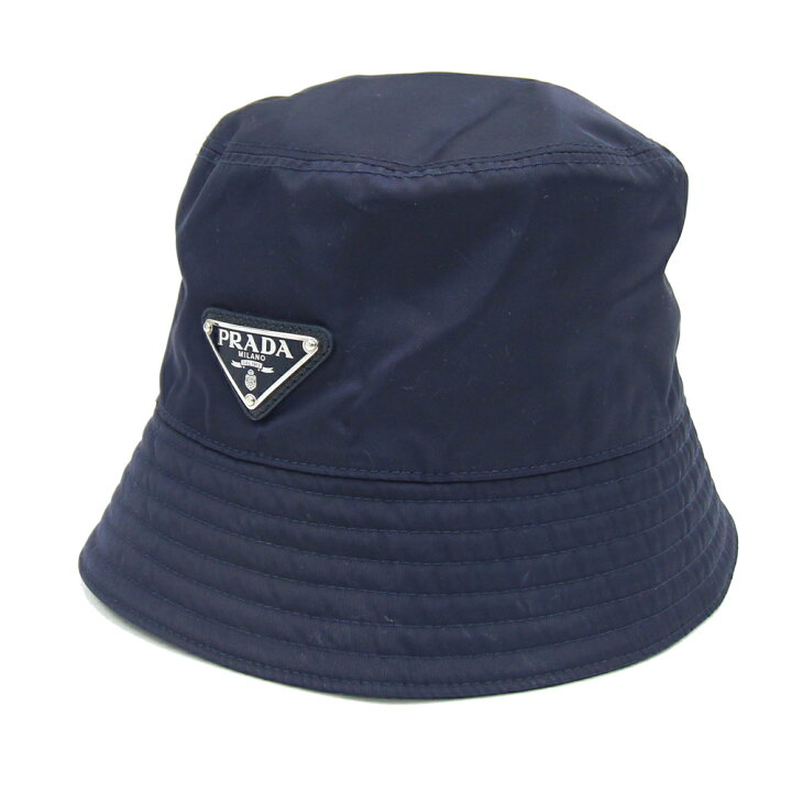 楽天市場】プラダ ハット Re-nylon バケットハット 1HC137 ネイビー  