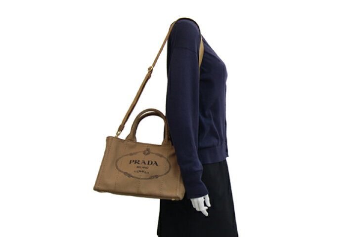 楽天市場】プラダ 2WAYハンドバッグ カナパ B2439G ブラウン  