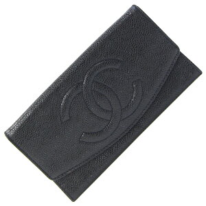 シャネル(CHANEL) キャビアスキン(Caviarskin) 中古 レディース長財布  