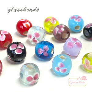 g{ ڗ @a@KXr[Y ԕ 8mm 2 beads955 GreenRoseYumi