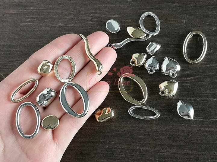 楽天市場】メッキ加工 プラスチックパーツ 全11種 20個・40個 ゴールド 