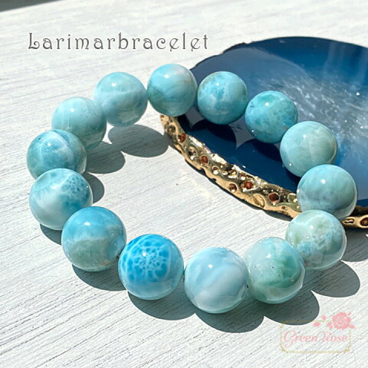 楽天市場】AAAAラリマー ブレスレット 15mm ドミニカ 高品質 天然石  