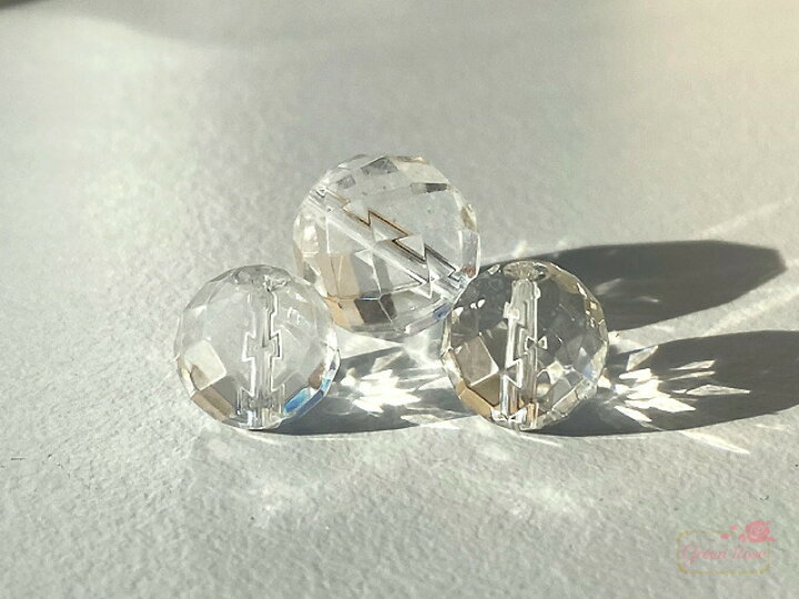 楽天市場】水晶 クリスタル 多面カット ビーズ 粒売り 天然石 