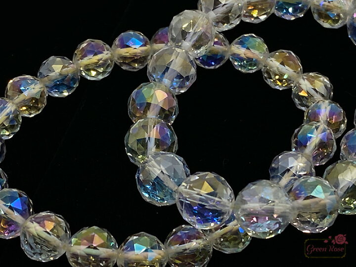 楽天市場】オーロラ クリスタル 水晶 レインボー 多面カット 