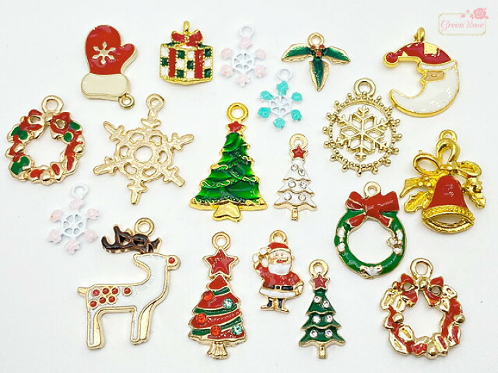 楽天市場】クリスマス チャーム セット 金属チャーム ツリー 