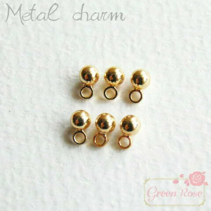 楽天市場】金属チャーム ボールチャーム3mm 10個 カン付き 丸玉 