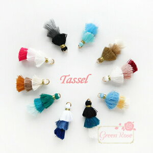 �ӂ���{�����[�� 3�i�~�j�^�b�Z�� 10�� �A�N�Z�T���[�p�[�c �t�����W Tassel49 GreenRoseYumi