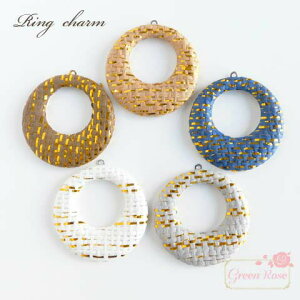 �҂ݑf�ރ����O�`���[�� 5�F 10�� �H�@�~ �A�N�Z�T���[�p�[�c YM1-1268 GreenRoseYumi