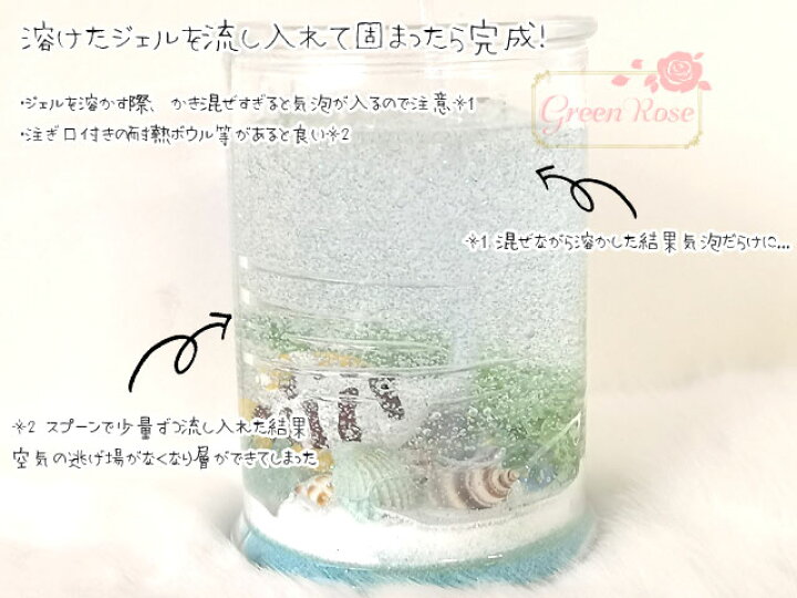 楽天市場 宅配便 ジェルキャンドルキット 全7色から選べる 手作り ハンドメイド ワックス ゼリー ロウソク Candle02 Green Rose ネットショップ Yumi